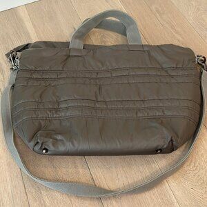 Large Gray Puffer Style Tote